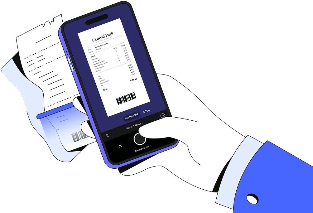 Hand holding phone with health data